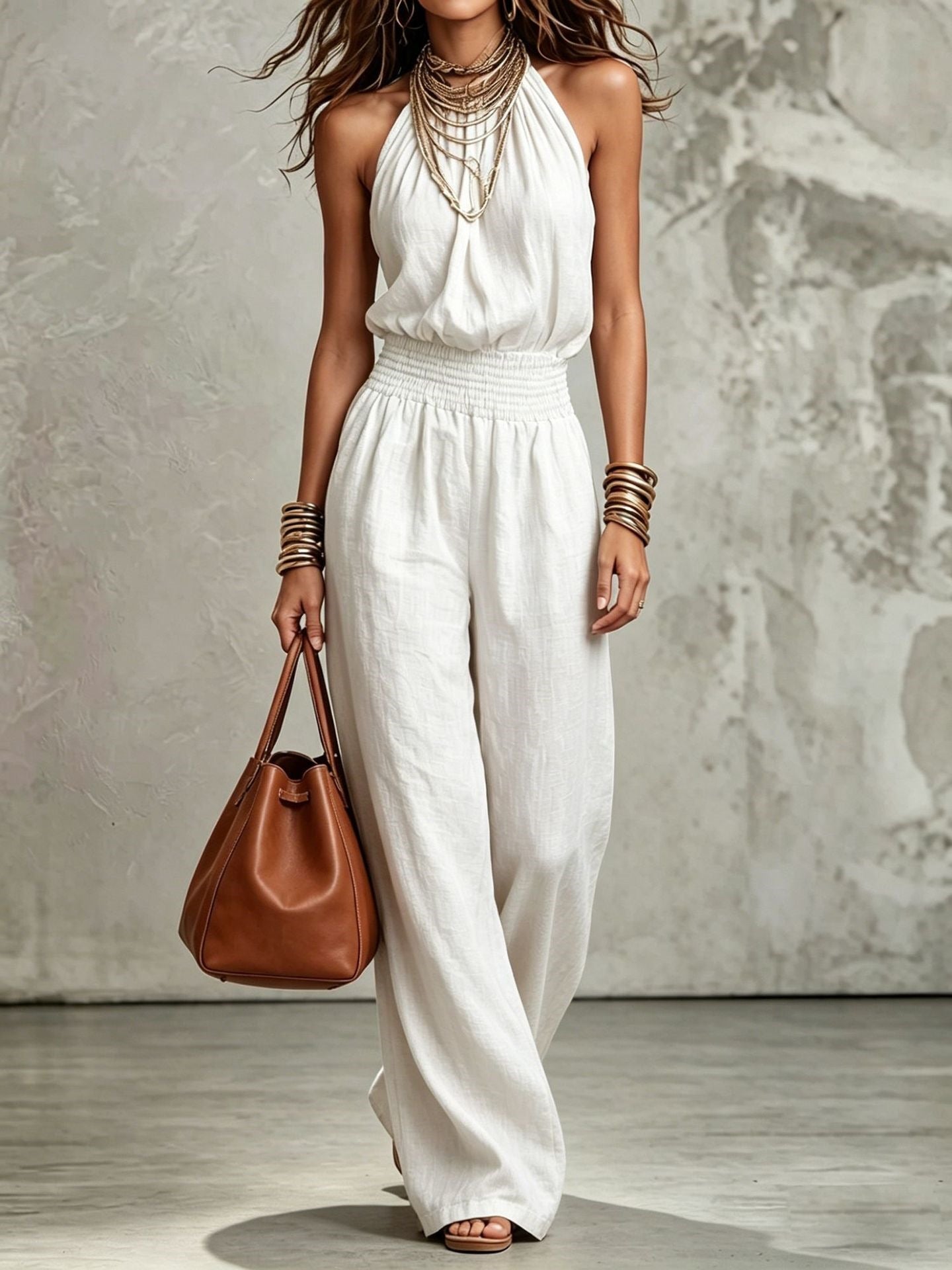 Elegant Backless Jumpsuit – Chic Summer Style