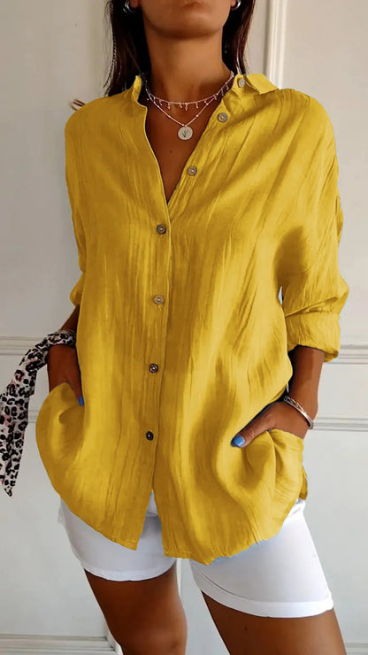 Women’s Oversized Casual Button-Up Shirt