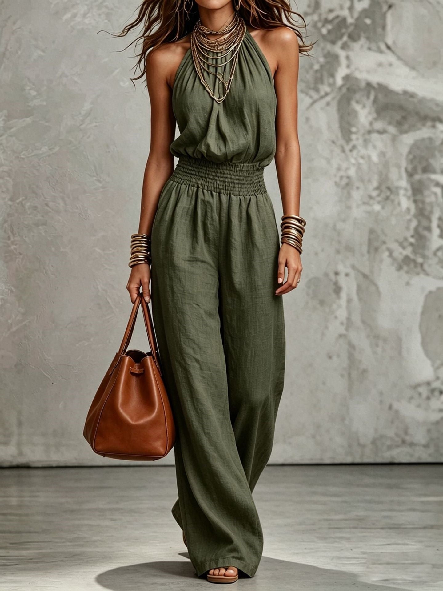 Elegant Backless Jumpsuit – Chic Summer Style