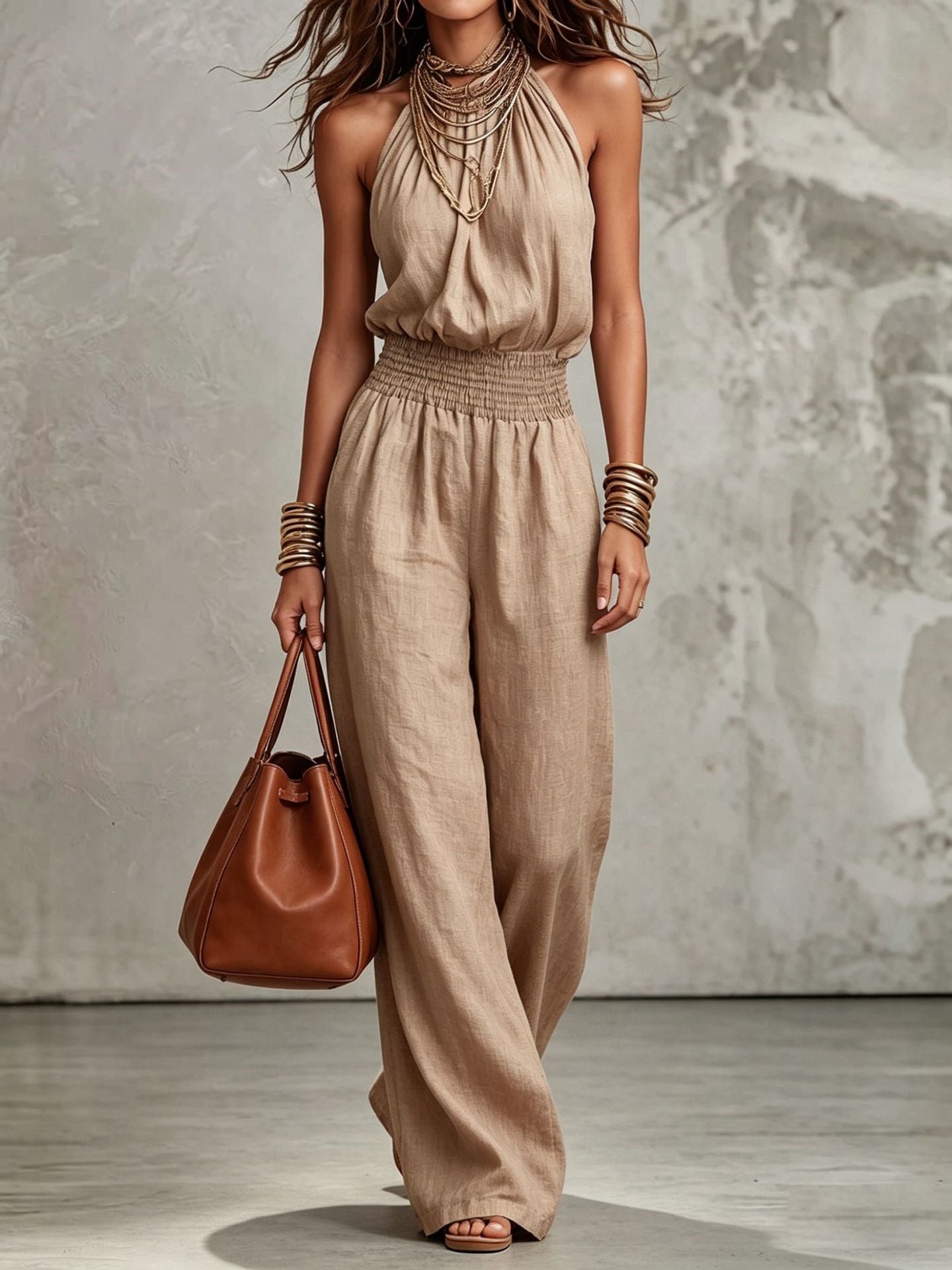 Elegant Backless Jumpsuit – Chic Summer Style