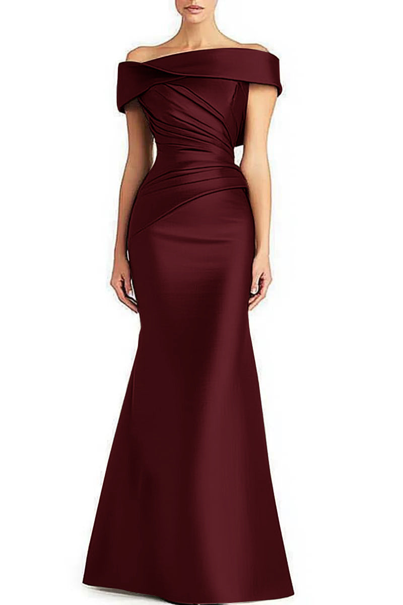 Elegant Off-Shoulder Evening Maxi Dress