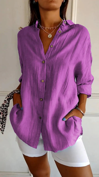 Women’s Oversized Casual Button-Up Shirt