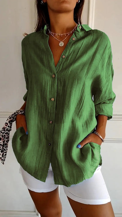 Women’s Oversized Casual Button-Up Shirt