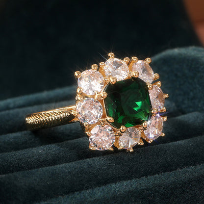 ✨ Elegant Emerald Crystal Ring ✨