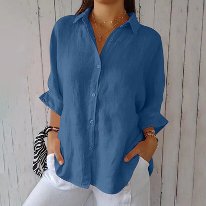 Women’s Oversized Casual Button-Up Shirt