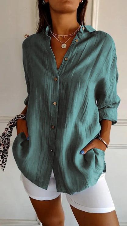 Women’s Oversized Casual Button-Up Shirt