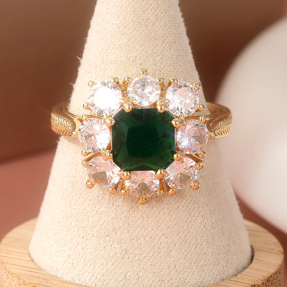 ✨ Elegant Emerald Crystal Ring ✨