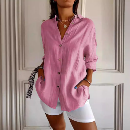 Women’s Oversized Casual Button-Up Shirt