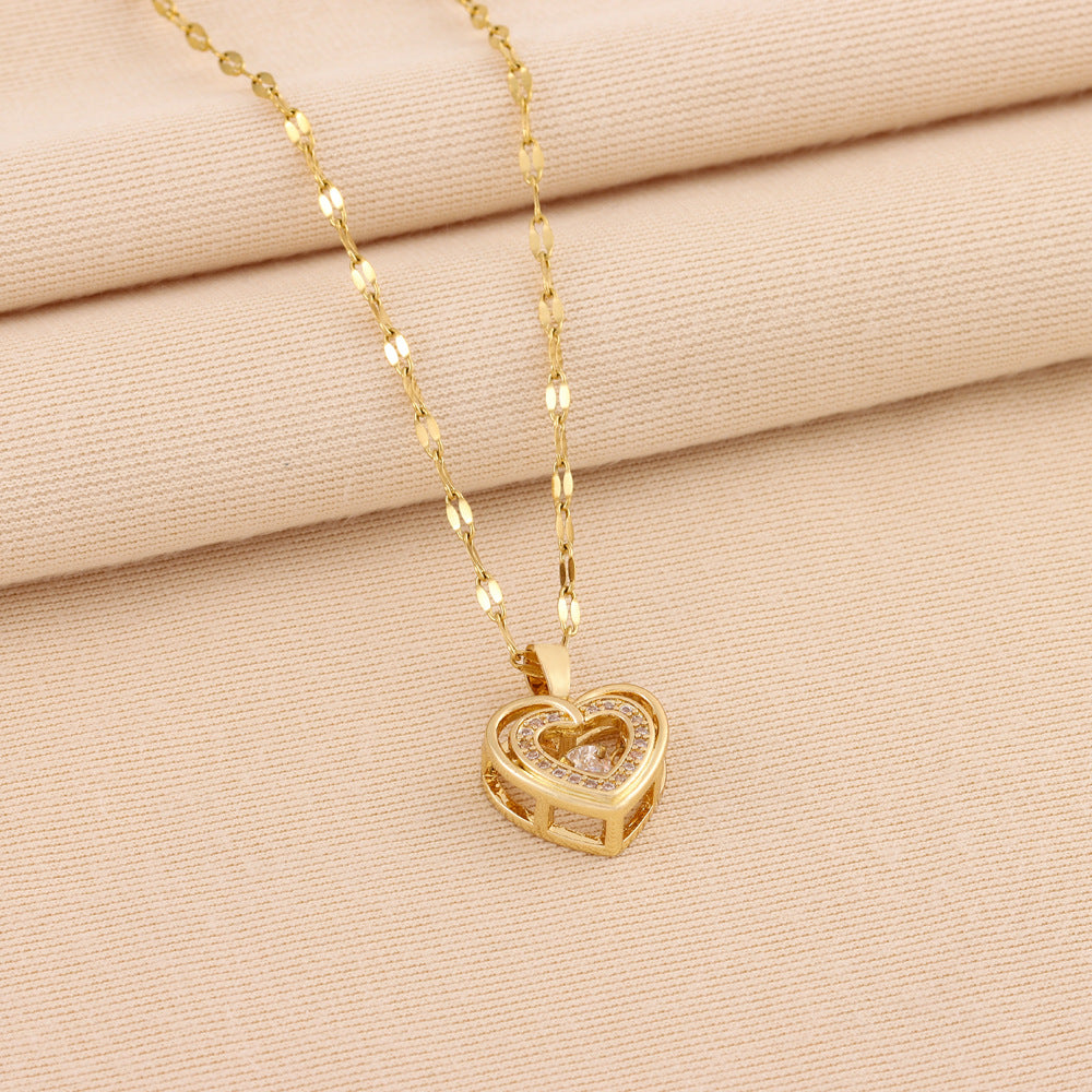 Elegant Double-Layer Heart Necklace ✨