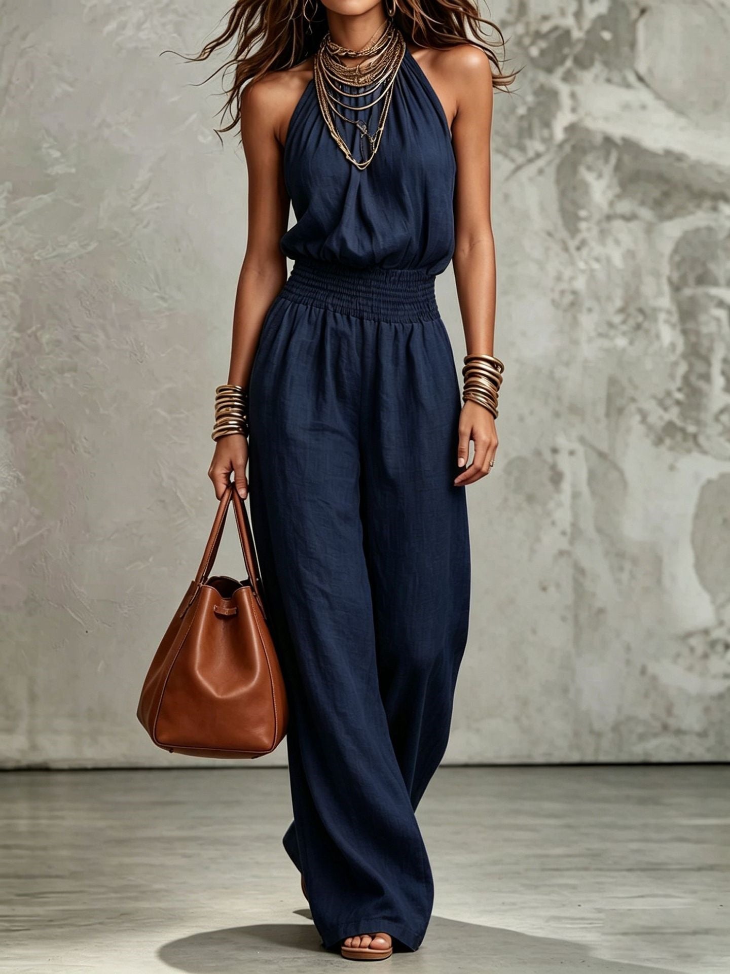 Elegant Backless Jumpsuit – Chic Summer Style