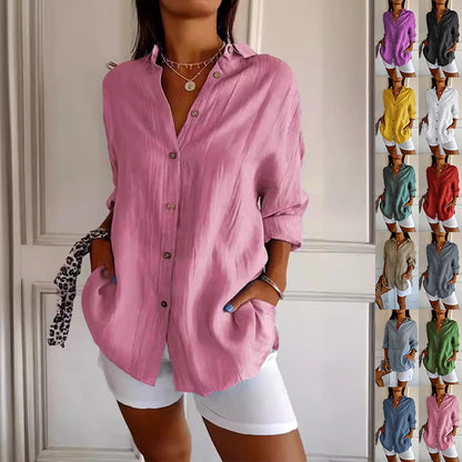 Women’s Oversized Casual Button-Up Shirt