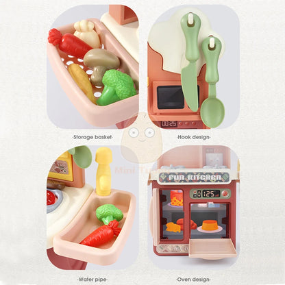 Kids Wooden Kitchen Play Set