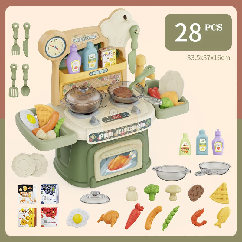 Kids Wooden Kitchen Play Set