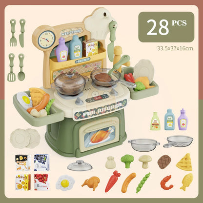 Kids Wooden Kitchen Play Set