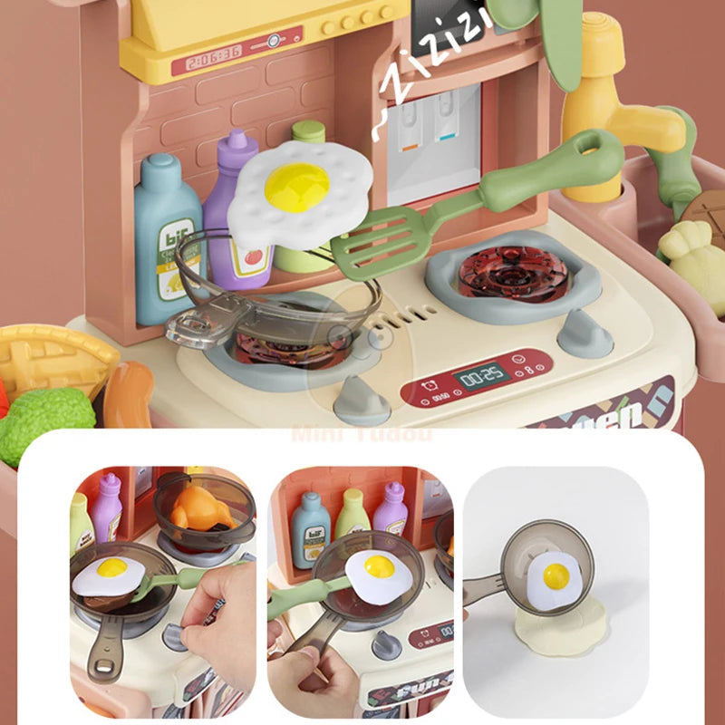 Kids Wooden Kitchen Play Set