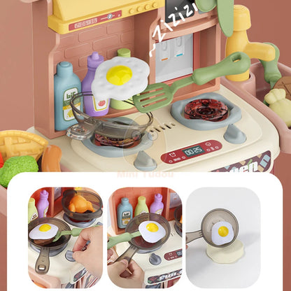 Kids Wooden Kitchen Play Set