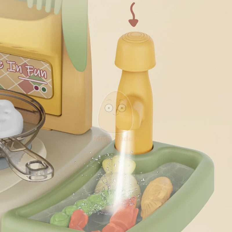 Kids Wooden Kitchen Play Set