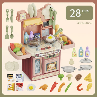 Kids Wooden Kitchen Play Set