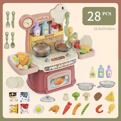 Kids Wooden Kitchen Play Set