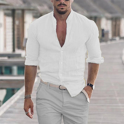 👕 Men’s Cotton Linen Shirt