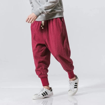 Cotton Linen Harem Pants For Men