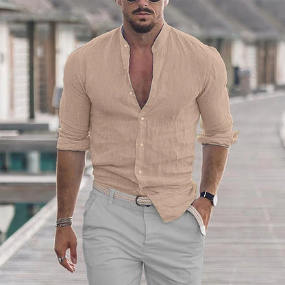 👕 Men’s Cotton Linen Shirt
