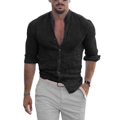 👕 Men’s Cotton Linen Shirt