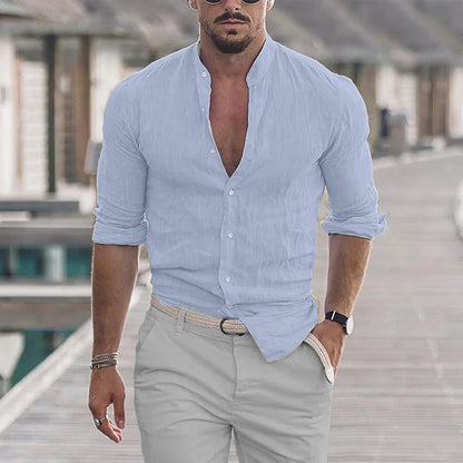 👕 Men’s Cotton Linen Shirt