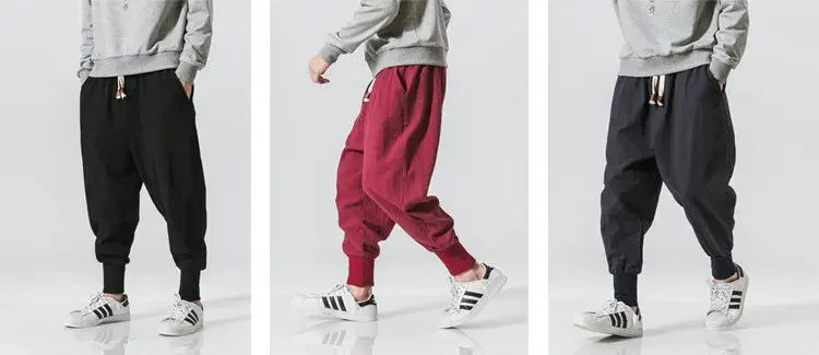 Cotton Linen Harem Pants For Men