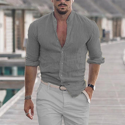 👕 Men’s Cotton Linen Shirt