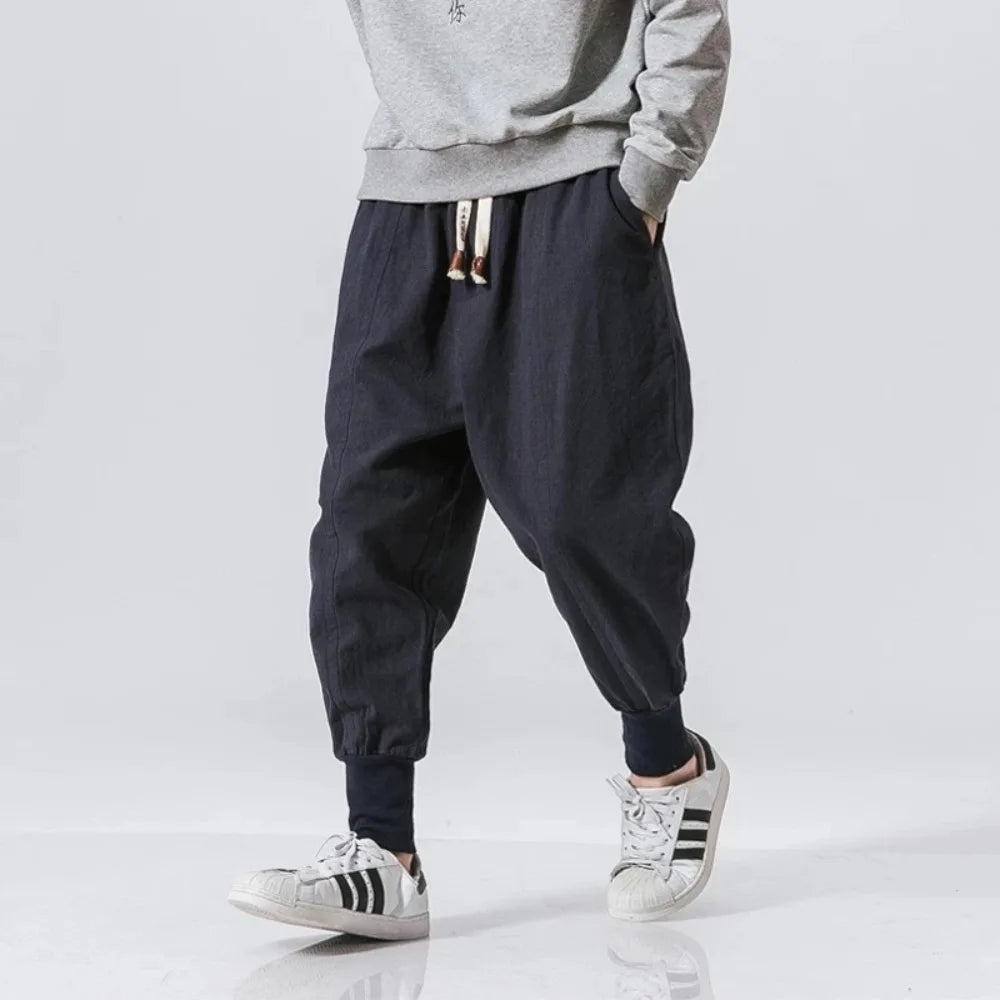 Cotton Linen Harem Pants For Men