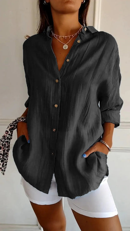 Women’s Oversized Casual Button-Up Shirt