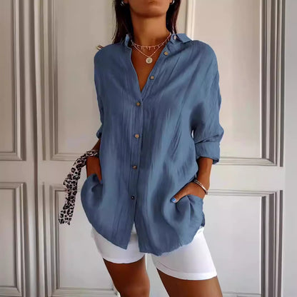 Women’s Oversized Casual Button-Up Shirt