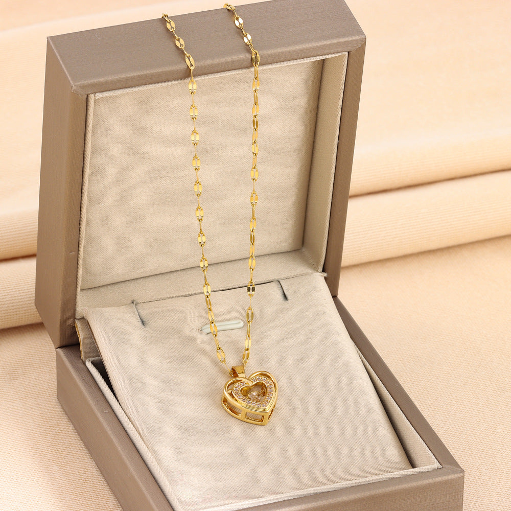 Elegant Double-Layer Heart Necklace ✨