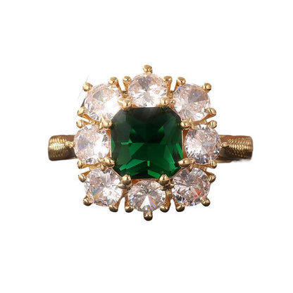 ✨ Elegant Emerald Crystal Ring ✨