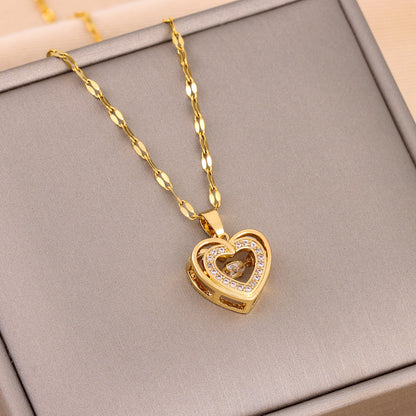 Elegant Double-Layer Heart Necklace ✨