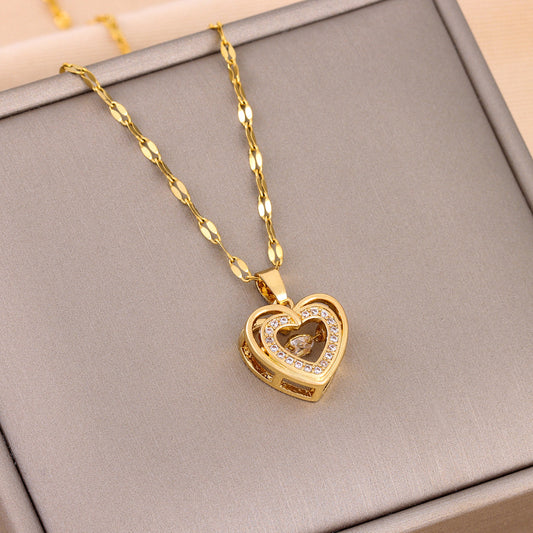 Elegant Double-Layer Heart Necklace ✨