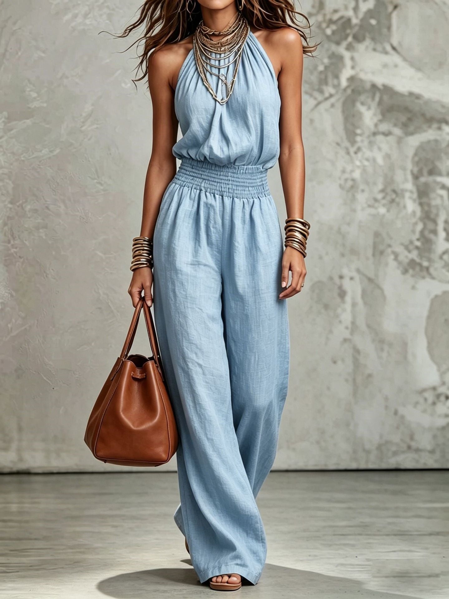 Elegant Backless Jumpsuit – Chic Summer Style