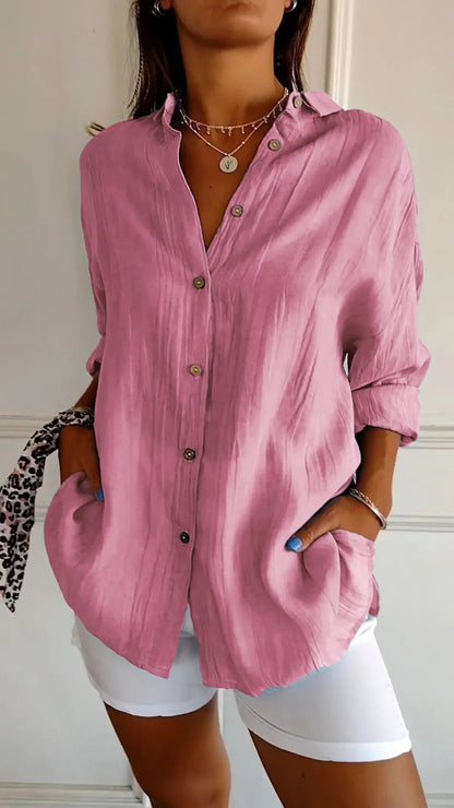 Women’s Oversized Casual Button-Up Shirt
