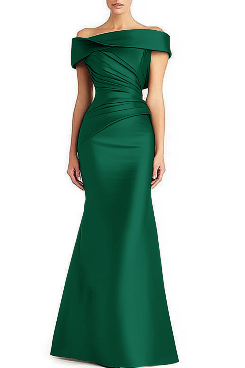 Elegant Off-Shoulder Evening Maxi Dress