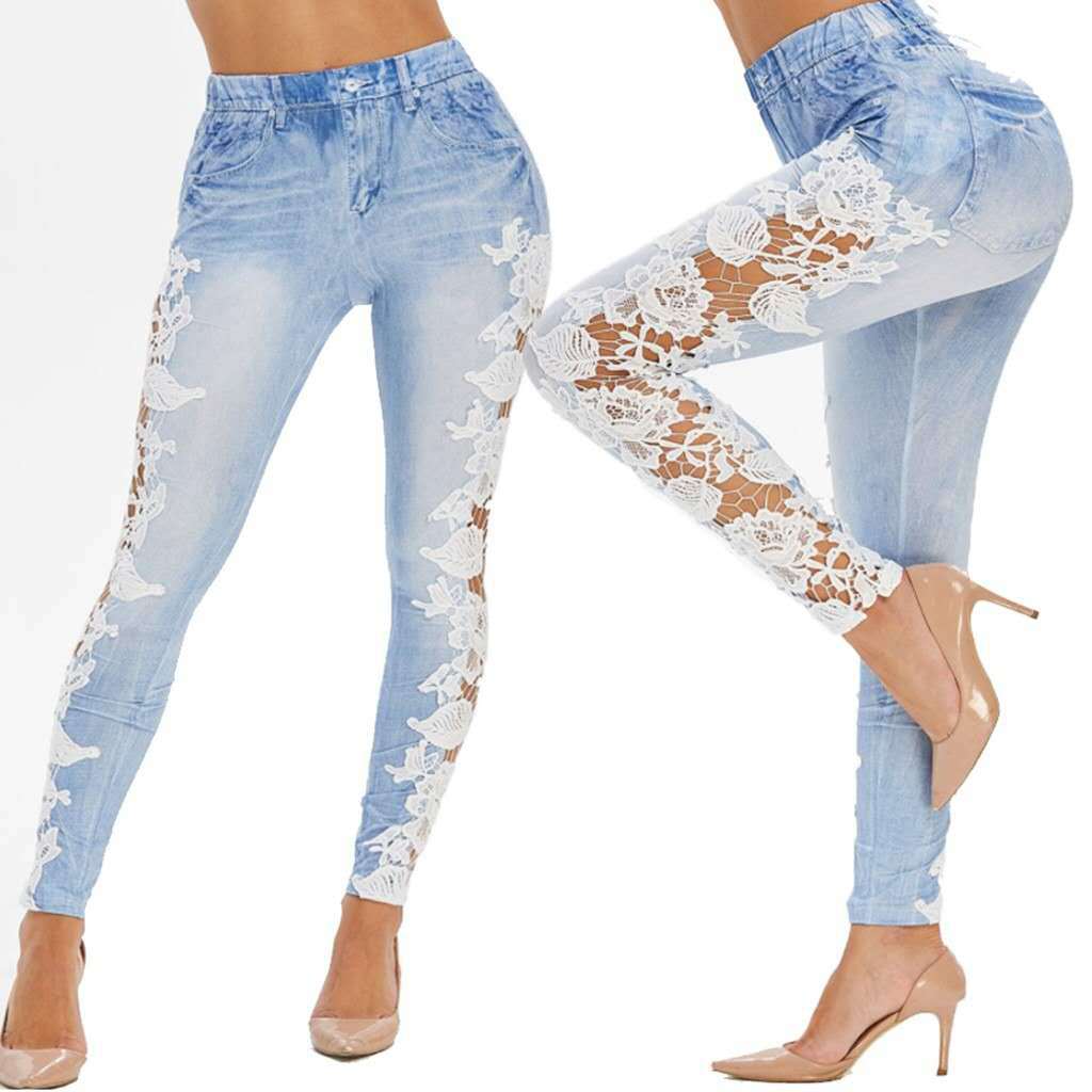 Elegant Summer Jeans with Stylish Cut-Out Design