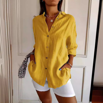 Women’s Oversized Casual Button-Up Shirt