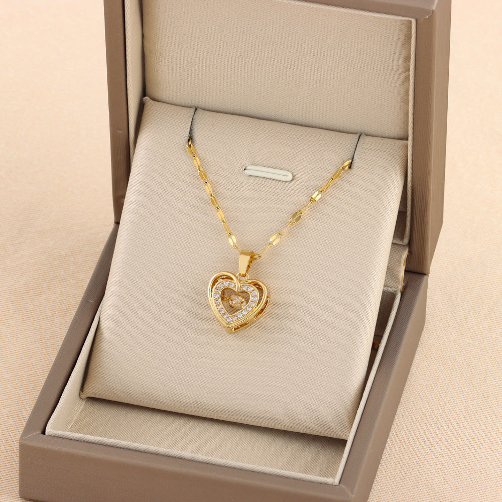 Elegant Double-Layer Heart Necklace ✨