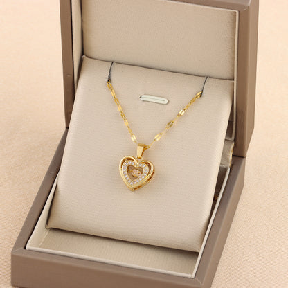 Elegant Double-Layer Heart Necklace ✨