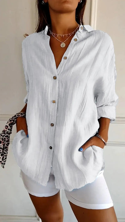 Women’s Oversized Casual Button-Up Shirt
