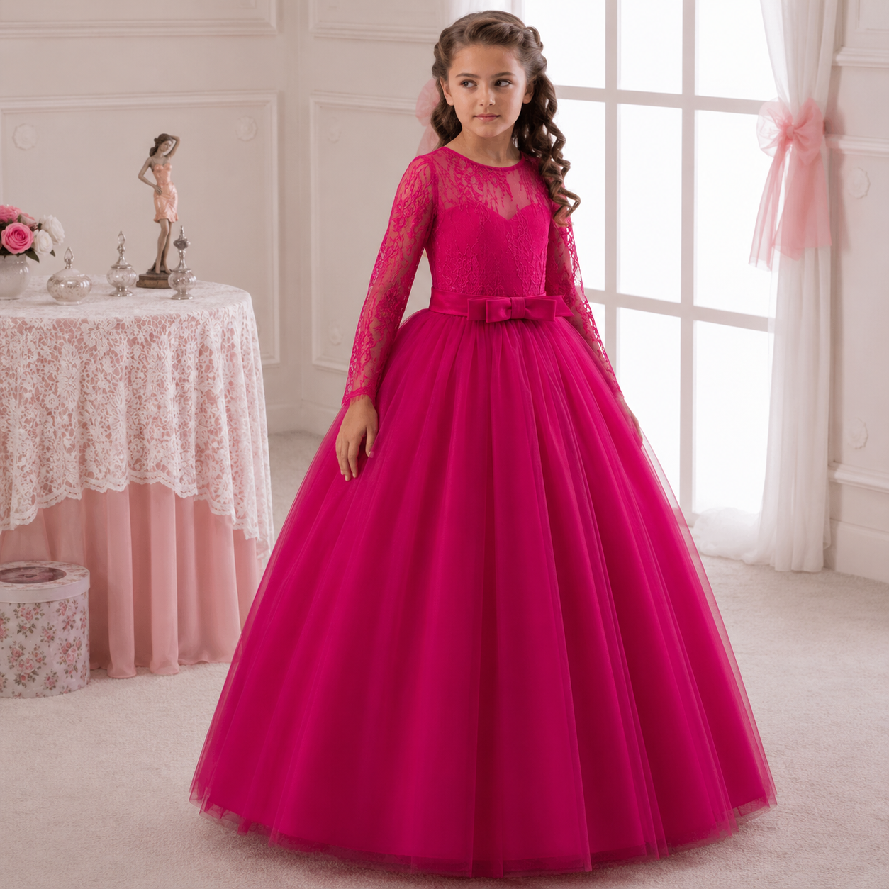 Princess Lace Ball Gown for Girls