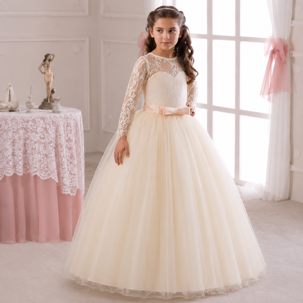 Princess Lace Ball Gown for Girls